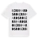 White t-shirt med Bernhardsro ordlek t-shirt
