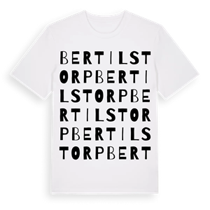 Bertilstorp ordlek t-shirt – ekologisk bomull t-shirt från Pinshirt
