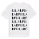 White t-shirt med Bilarp ordlek t-shirt