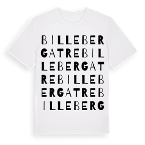 Billeberga tre ordlek t-shirt – ekologisk bomull t-shirt från Pinshirt