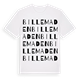 White t-shirt med Billemaden ordlek t-shirt
