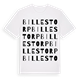 White t-shirt med Billestorp ordlek t-shirt
