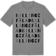 Mid Heather Gray t-shirt med Billinge fälad ordlek t-shirt