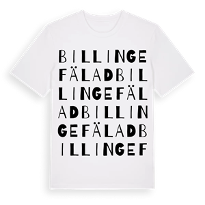 Billinge fälad ordlek t-shirt – ekologisk bomull t-shirt från Pinshirt