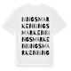 White t-shirt med Bingsmarken ordlek t-shirt