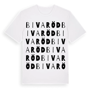 Bivaröd ordlek t-shirt – ekologisk bomull t-shirt från Pinshirt
