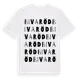 White t-shirt med Bivaröd ordlek t-shirt