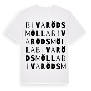 Bivarödsmölla ordlek t-shirt – ekologisk bomull t-shirt från Pinshirt