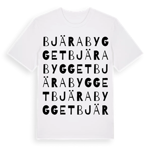 Bjärabygget ordlek t-shirt – ekologisk bomull t-shirt från Pinshirt