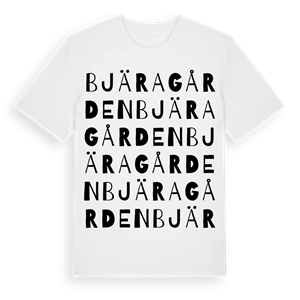 Bjäragården ordlek t-shirt – ekologisk bomull t-shirt från Pinshirt