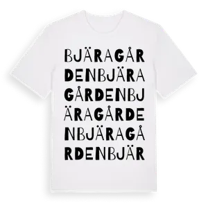 Bjäragården ordlek t-shirt – ekologisk bomull t-shirt från Pinshirt