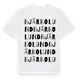 White t-shirt med Bjärbolund ordlek t-shirt