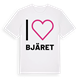 White t-shirt med Jag älskar Bjäret t-shirt stort tryck