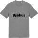 Mid Heather Gray t-shirt med Bjärhus fetstil t-shirt