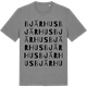 Mid Heather Gray t-shirt med Bjärhus ordlek t-shirt