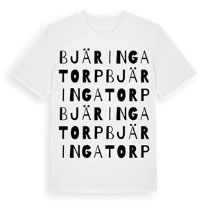 Bjäringatorp ordlek t-shirt – ekologisk bomull t-shirt från Pinshirt