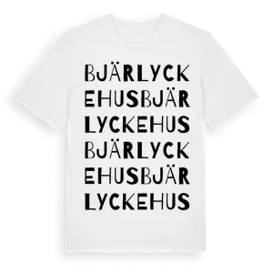 Bjärlyckehus ordlek t-shirt – ekologisk bomull t-shirt från Pinshirt