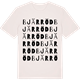 Vintage White t-shirt med Bjärröd ordlek t-shirt