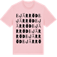 Pink Cotton t-shirt med Bjärröd ordlek t-shirt