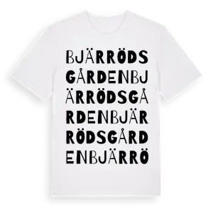 Bjärrödsgården ordlek t-shirt – ekologisk bomull t-shirt från Pinshirt