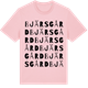 Pink Cotton t-shirt med Bjärsgård ordlek t-shirt