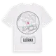 White t-shirt med Björka t-shirt