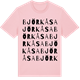 Pink Cotton t-shirt med Björkåsa ordlek t-shirt