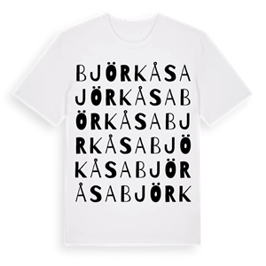 Björkåsa ordlek t-shirt – ekologisk bomull t-shirt från Pinshirt
