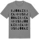 Mid Heather Gray t-shirt med Björkebackahus ordlek t-shirt