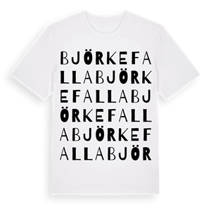 Björkefalla ordlek t-shirt – ekologisk bomull t-shirt från Pinshirt