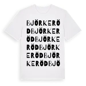 Björkeröd ordlek t-shirt – ekologisk bomull t-shirt från Pinshirt