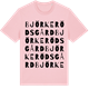 Pink Cotton t-shirt med Björkeröds gård ordlek t-shirt