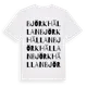White t-shirt med Björkhällan ordlek t-shirt