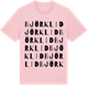 Pink Cotton t-shirt med Björklid ordlek t-shirt