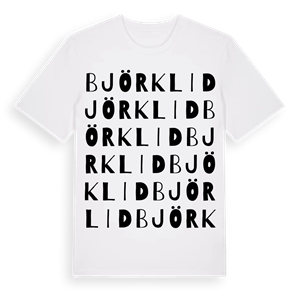 Björklid ordlek t-shirt – ekologisk bomull t-shirt från Pinshirt