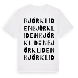 Björkliden ordlek t-shirt – ekologisk bomull t-shirt från Pinshirt