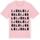 Pink Cotton t-shirt med Björkö ordlek t-shirt