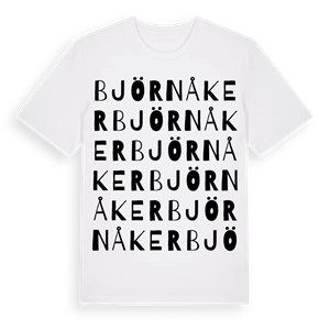 Björnåker ordlek t-shirt – ekologisk bomull t-shirt från Pinshirt