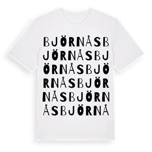 Björnås ordlek t-shirt – ekologisk bomull t-shirt från Pinshirt