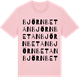Pink Cotton t-shirt med Björnbetan ordlek t-shirt