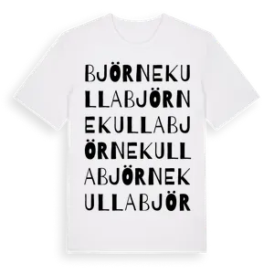 Björnekulla ordlek t-shirt – ekologisk bomull t-shirt från Pinshirt