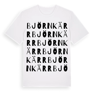Björnkärr ordlek t-shirt – ekologisk bomull t-shirt från Pinshirt