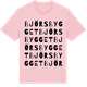 Pink Cotton t-shirt med Björsbygget ordlek t-shirt