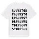 White t-shirt med Bjuvstorp ordlek t-shirt