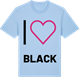 Blue Soul t-shirt med Jag älskar Black t-shirt stort tryck