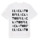 White t-shirt med Blackatorp ordlek t-shirt