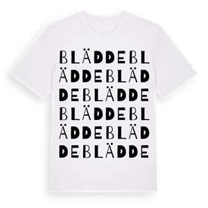 Blädde ordlek t-shirt – ekologisk bomull t-shirt från Pinshirt