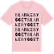 Pink Cotton t-shirt med Blankebygget ordlek t-shirt