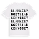 White t-shirt med Blankebygget ordlek t-shirt
