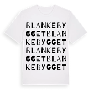 Blankebygget ordlek t-shirt – ekologisk bomull t-shirt från Pinshirt